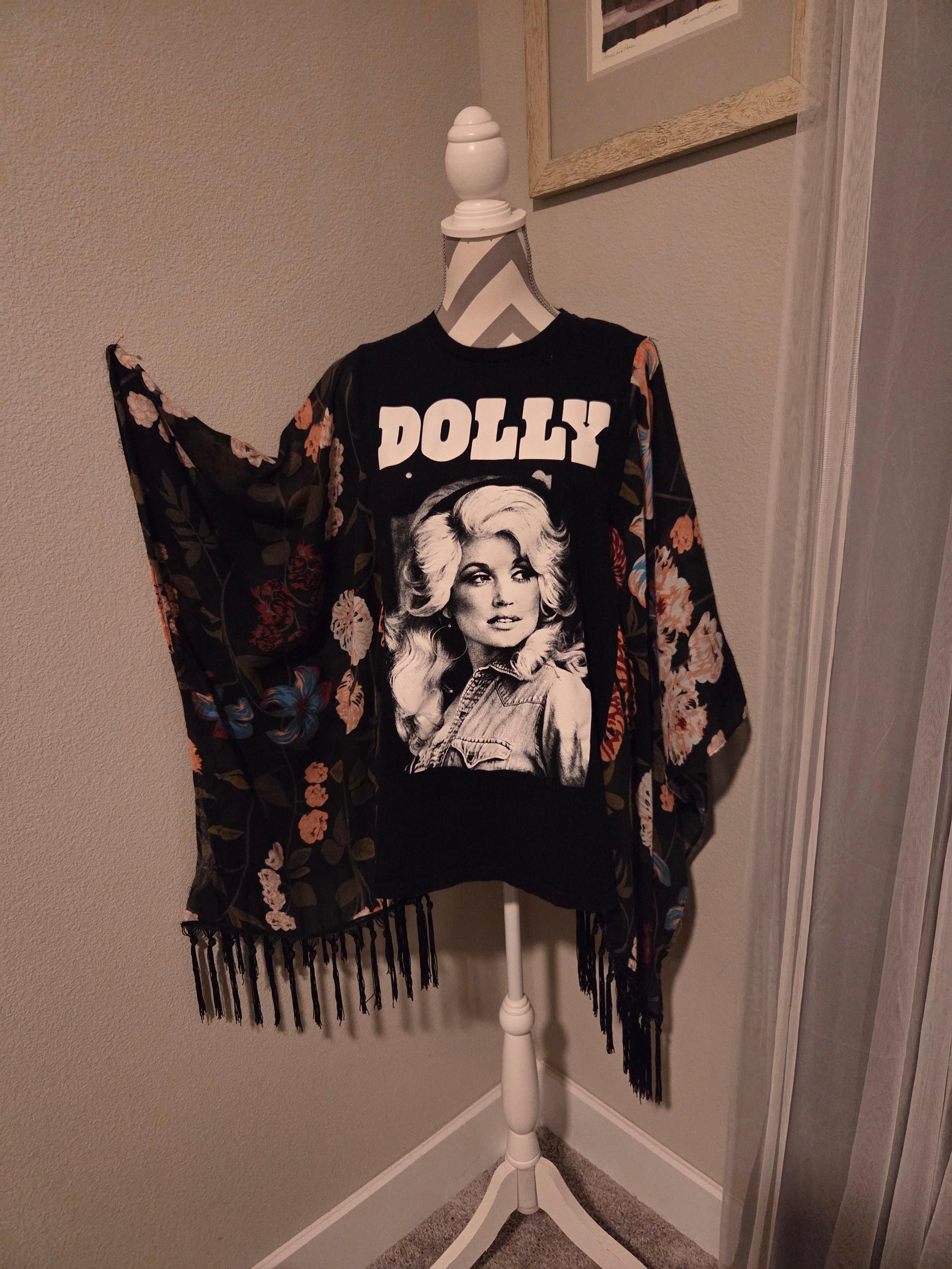 15. Dolly Black floral and fringe shirt